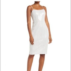 Vince Camuto sleeveless sequin bodycon dress
